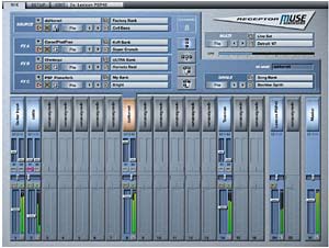 Receptor software mixer interface [click to zoom]